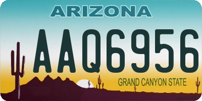 AZ license plate AAQ6956
