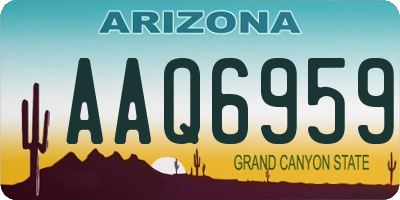 AZ license plate AAQ6959