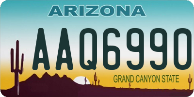 AZ license plate AAQ6990