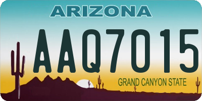 AZ license plate AAQ7015