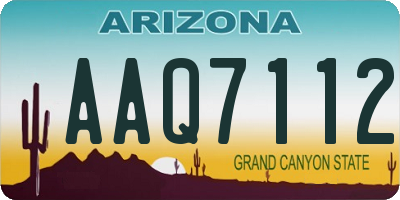 AZ license plate AAQ7112