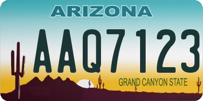 AZ license plate AAQ7123