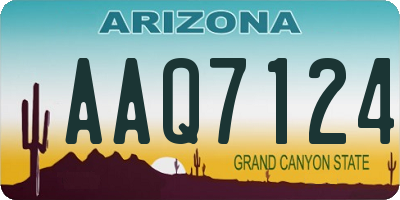 AZ license plate AAQ7124