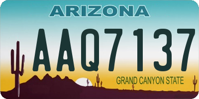 AZ license plate AAQ7137
