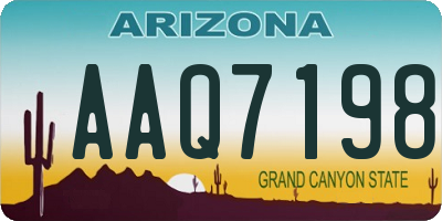 AZ license plate AAQ7198