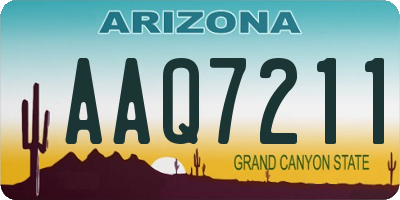AZ license plate AAQ7211