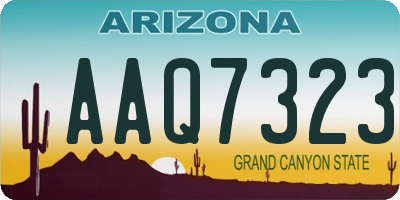 AZ license plate AAQ7323