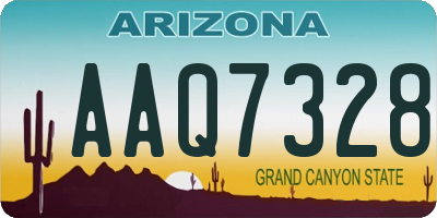 AZ license plate AAQ7328