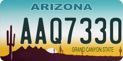 AZ license plate AAQ7330