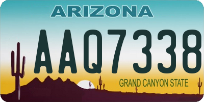 AZ license plate AAQ7338
