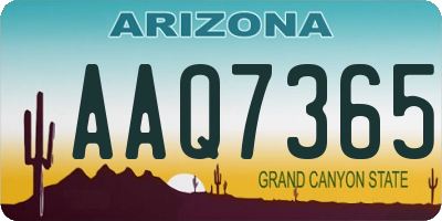 AZ license plate AAQ7365