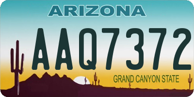 AZ license plate AAQ7372