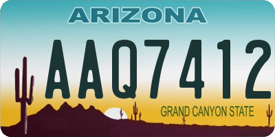 AZ license plate AAQ7412