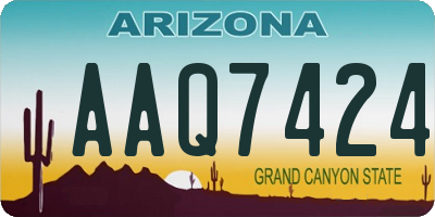 AZ license plate AAQ7424