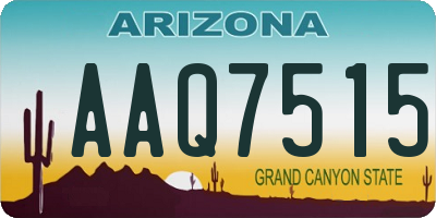 AZ license plate AAQ7515
