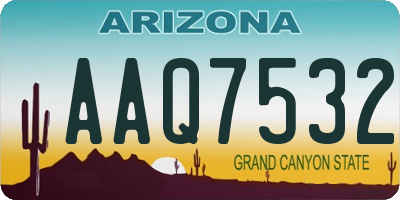 AZ license plate AAQ7532