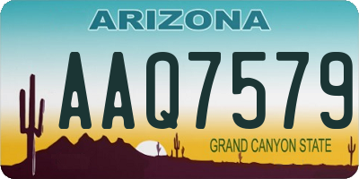 AZ license plate AAQ7579
