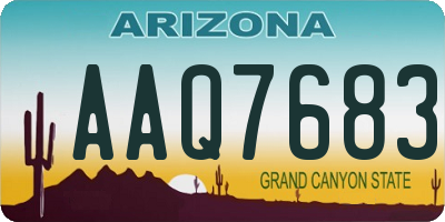 AZ license plate AAQ7683