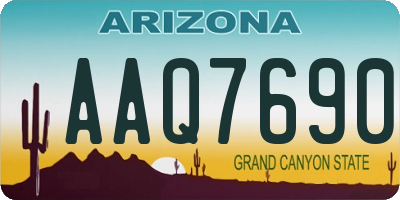 AZ license plate AAQ7690