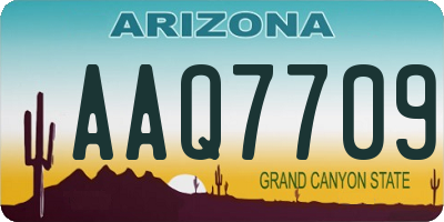 AZ license plate AAQ7709