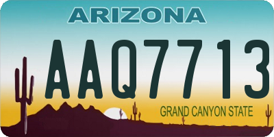 AZ license plate AAQ7713