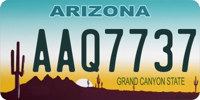 AZ license plate AAQ7737