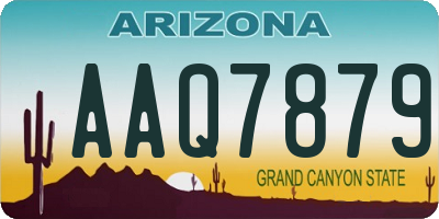 AZ license plate AAQ7879