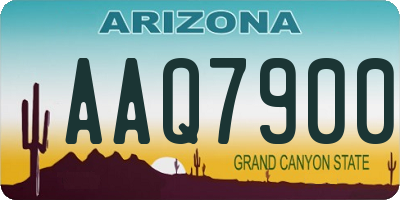 AZ license plate AAQ7900