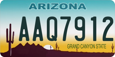 AZ license plate AAQ7912
