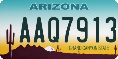 AZ license plate AAQ7913