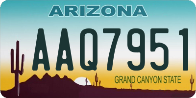 AZ license plate AAQ7951