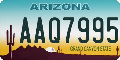 AZ license plate AAQ7995