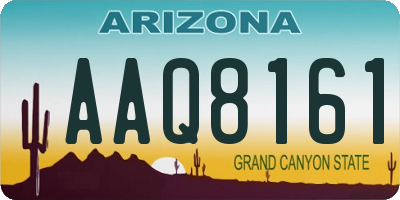 AZ license plate AAQ8161
