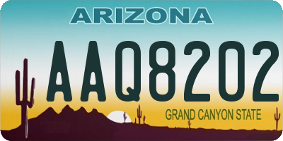 AZ license plate AAQ8202