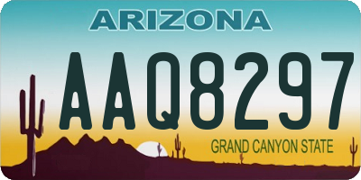 AZ license plate AAQ8297