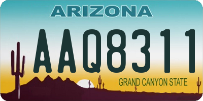 AZ license plate AAQ8311