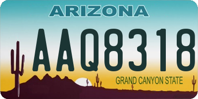AZ license plate AAQ8318