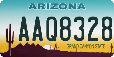 AZ license plate AAQ8328