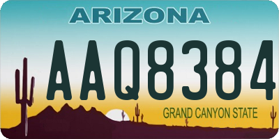 AZ license plate AAQ8384