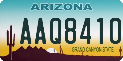 AZ license plate AAQ8410