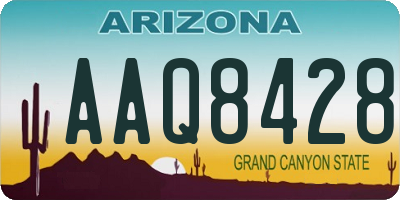 AZ license plate AAQ8428