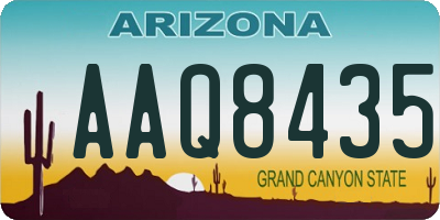 AZ license plate AAQ8435