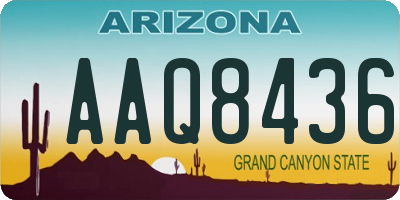 AZ license plate AAQ8436