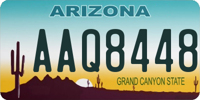AZ license plate AAQ8448