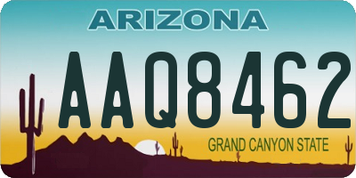 AZ license plate AAQ8462