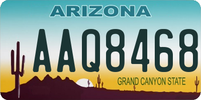 AZ license plate AAQ8468