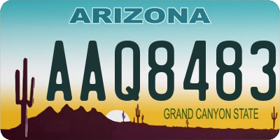 AZ license plate AAQ8483