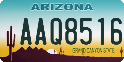 AZ license plate AAQ8516