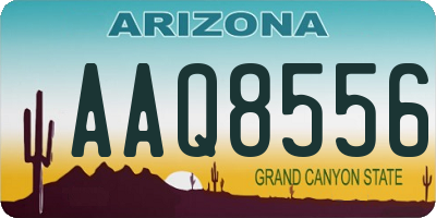 AZ license plate AAQ8556