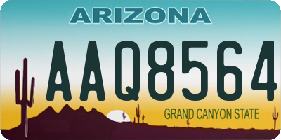 AZ license plate AAQ8564